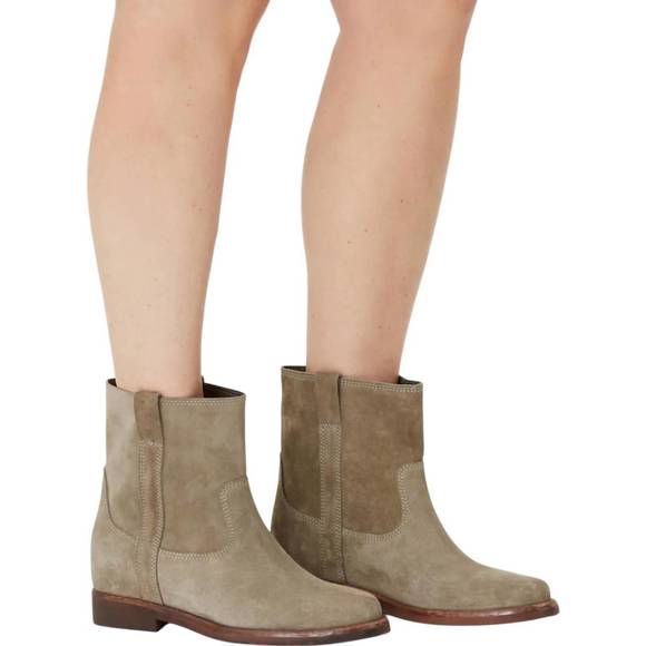NEW ISABEL MARANT women's susee low boots in taupe - Picture 5 of 5
